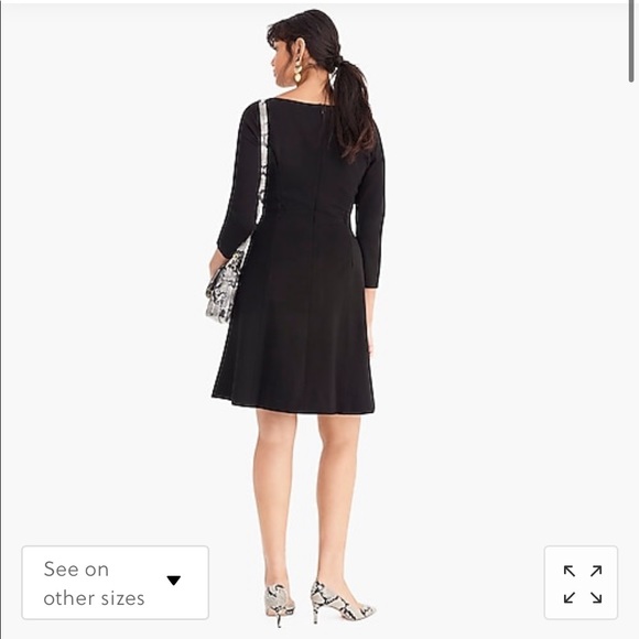 New J crew fit & flare sheath dress stretch ponte - Picture 5 of 6